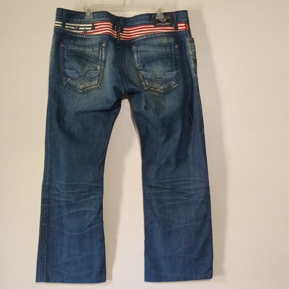 COPY - Robin's Jean distress with sequin stars July 4th  stars, red, white, blu… - Picture 2 of 16